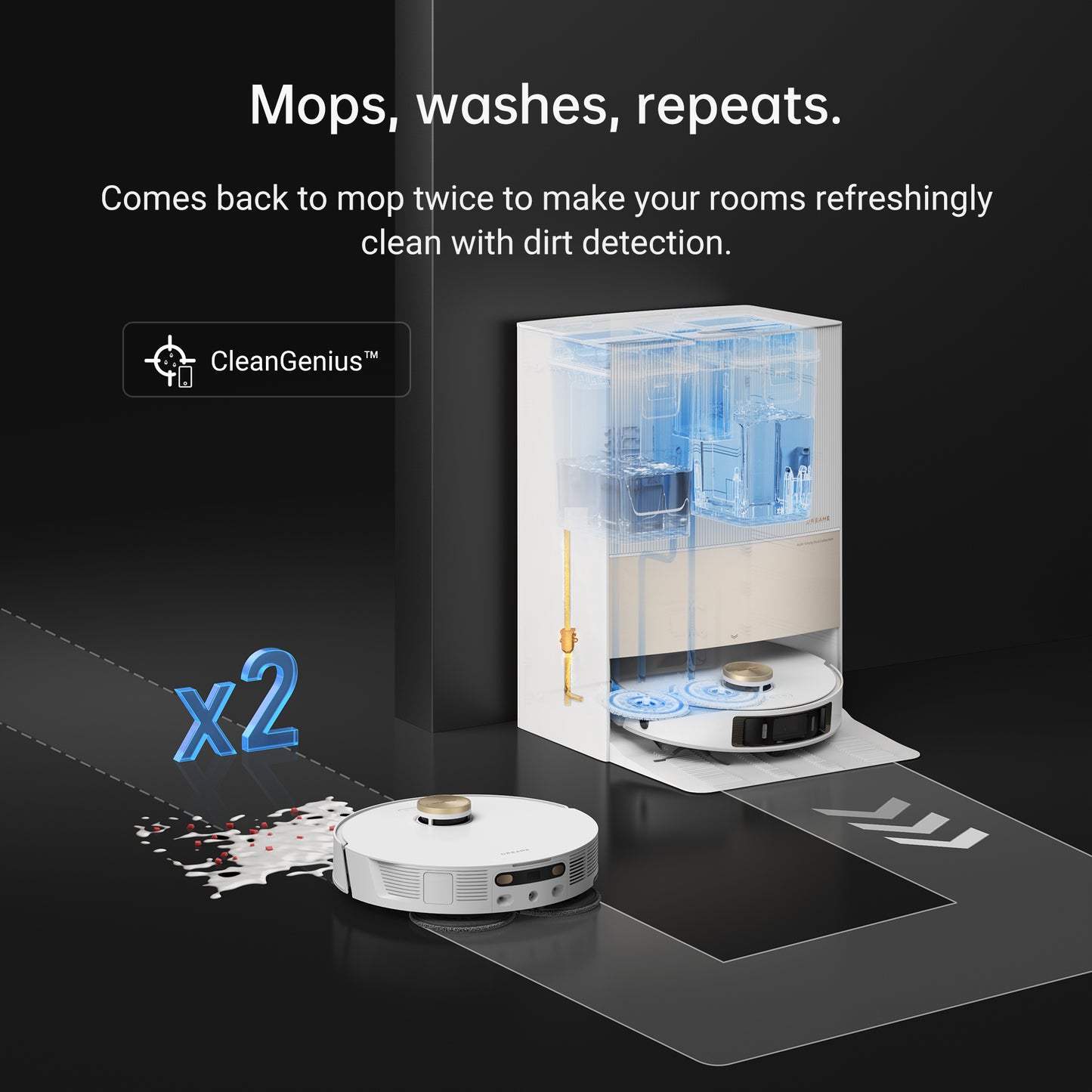 Dreame L20 Ultra Robot Vacuum and Mop Extend Cleaner with Auto Mop Cleaning and Drying, Self-Refilling and Self-Emptying Base Station