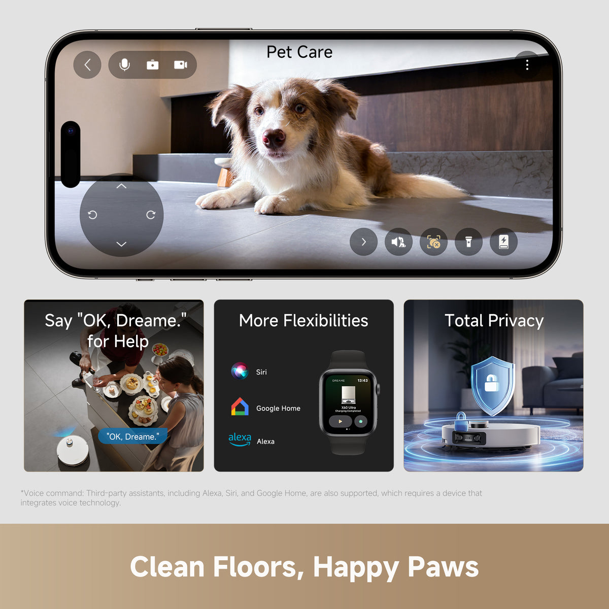 Dreame X60 Ultra Robot Vacuum Cleaner with 7.95cm Slim Design - White