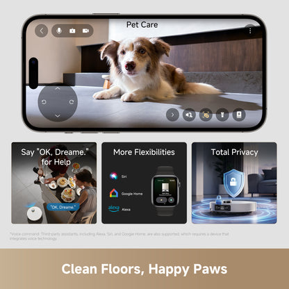 Dreame X60 Ultra Robot Vacuum Cleaner with 7.95cm Slim Design - White