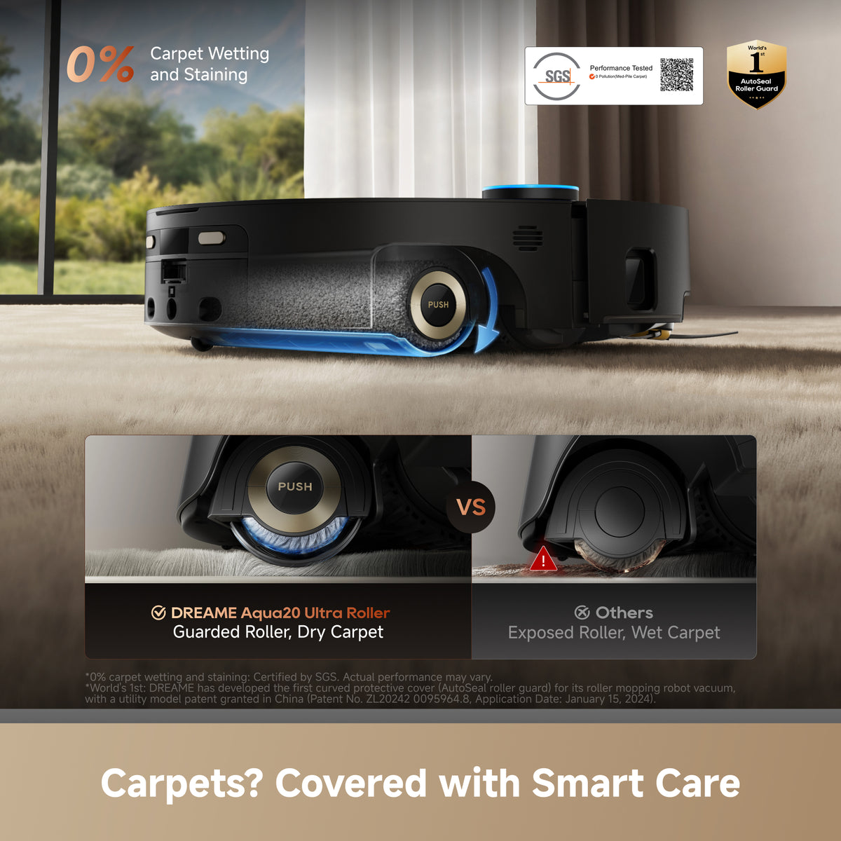 Dreame Aqua20 Ultra Roller with 180°C Dual High-Temp Steam Mopping- Black