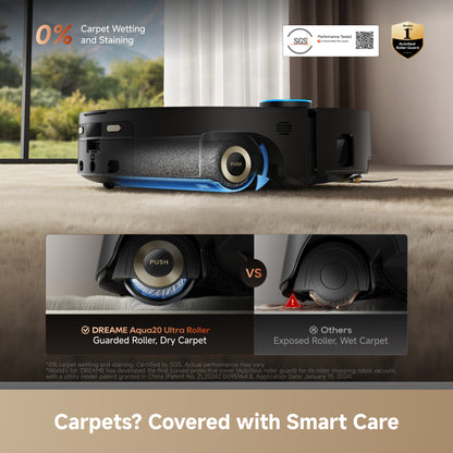 Dreame Aqua20 Ultra Roller with 180°C Dual High-Temp Steam Mopping- Black