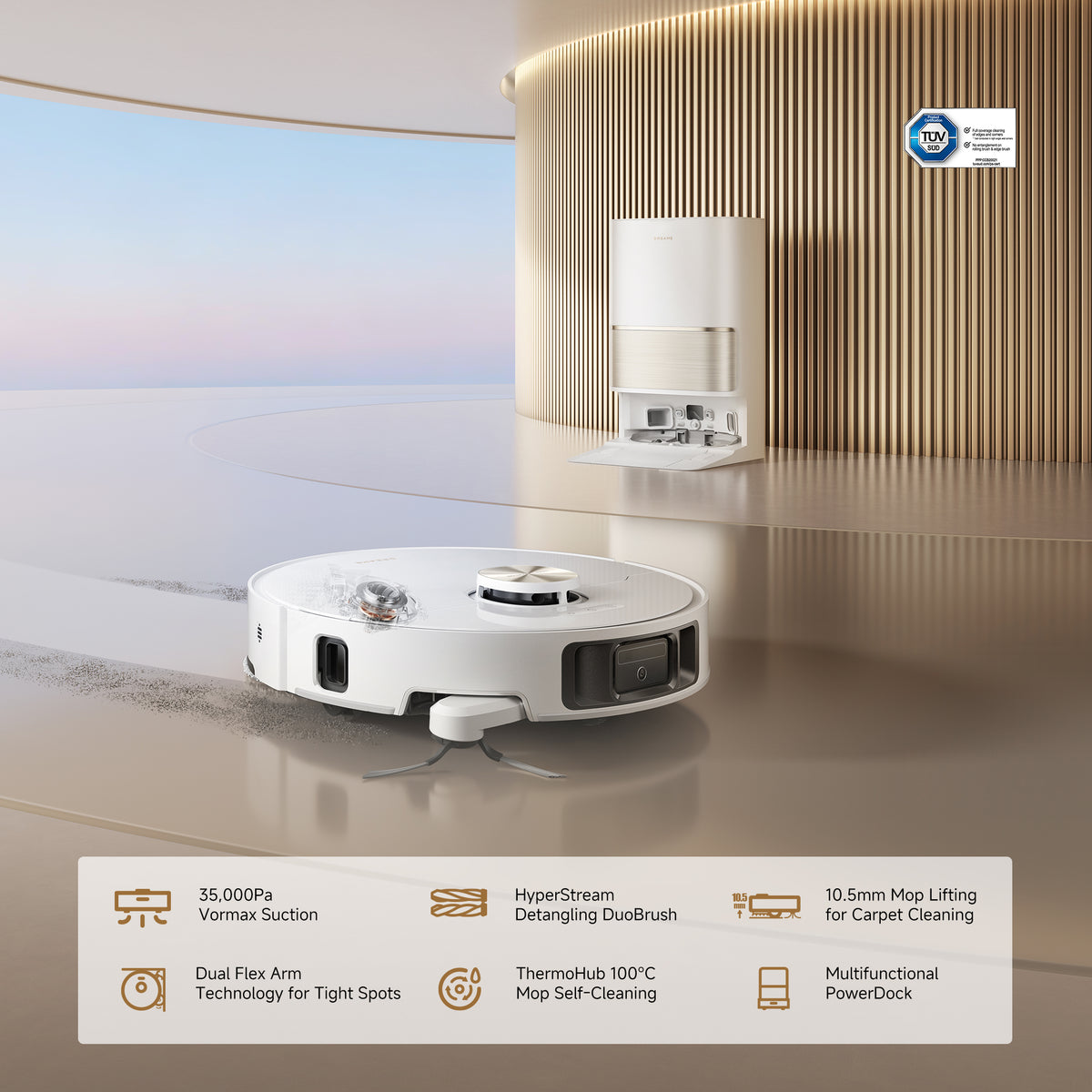 Dreame L60 Ultra AE with Deep Mop cleaning at 100°C  - White