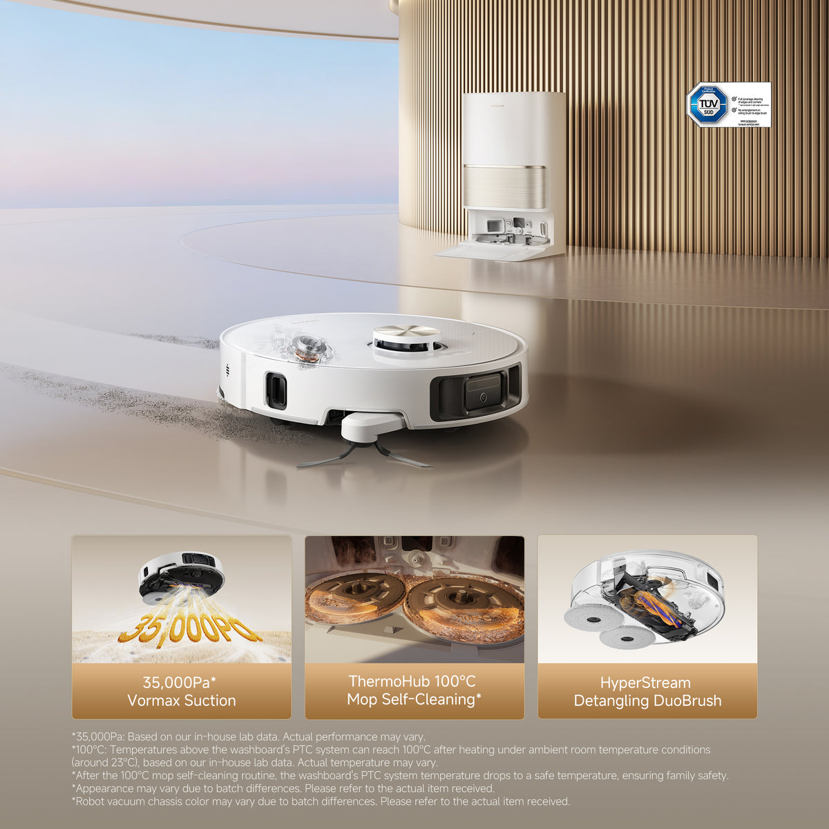 Dreame L60 Ultra AE with Deep Mop cleaning at 100°C  - White