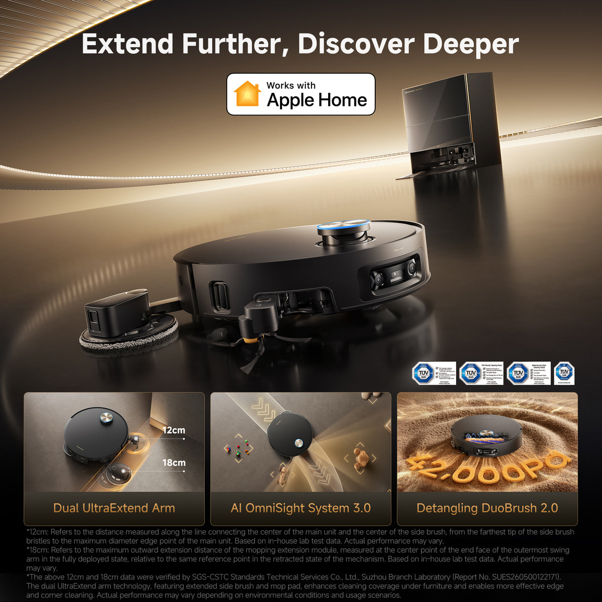Dreame X60 Ultra Extreme with Dual AI Camera & Proactive Blue light - Black