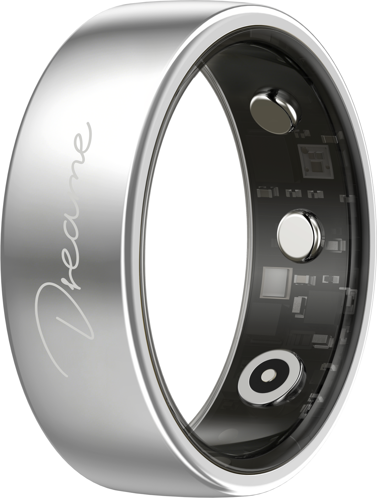 Dreame Glow Smart Ring with everyday health and sleep tracking in Silver - 7 Size