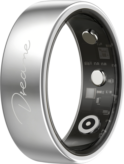 Dreame Glow Smart Ring with everyday health and sleep tracking in Silver - 7 Size