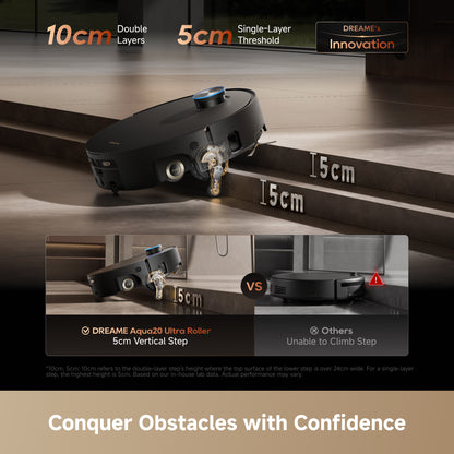 Dreame Aqua20 Ultra Roller with 180°C Dual High-Temp Steam Mopping- Black