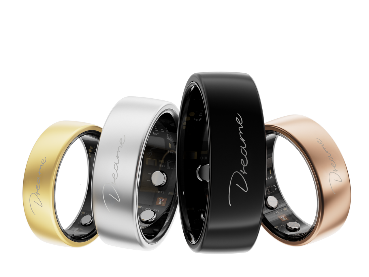 Dreame Glow Smart Ring with everyday health and sleep tracking in Black - 13 Size