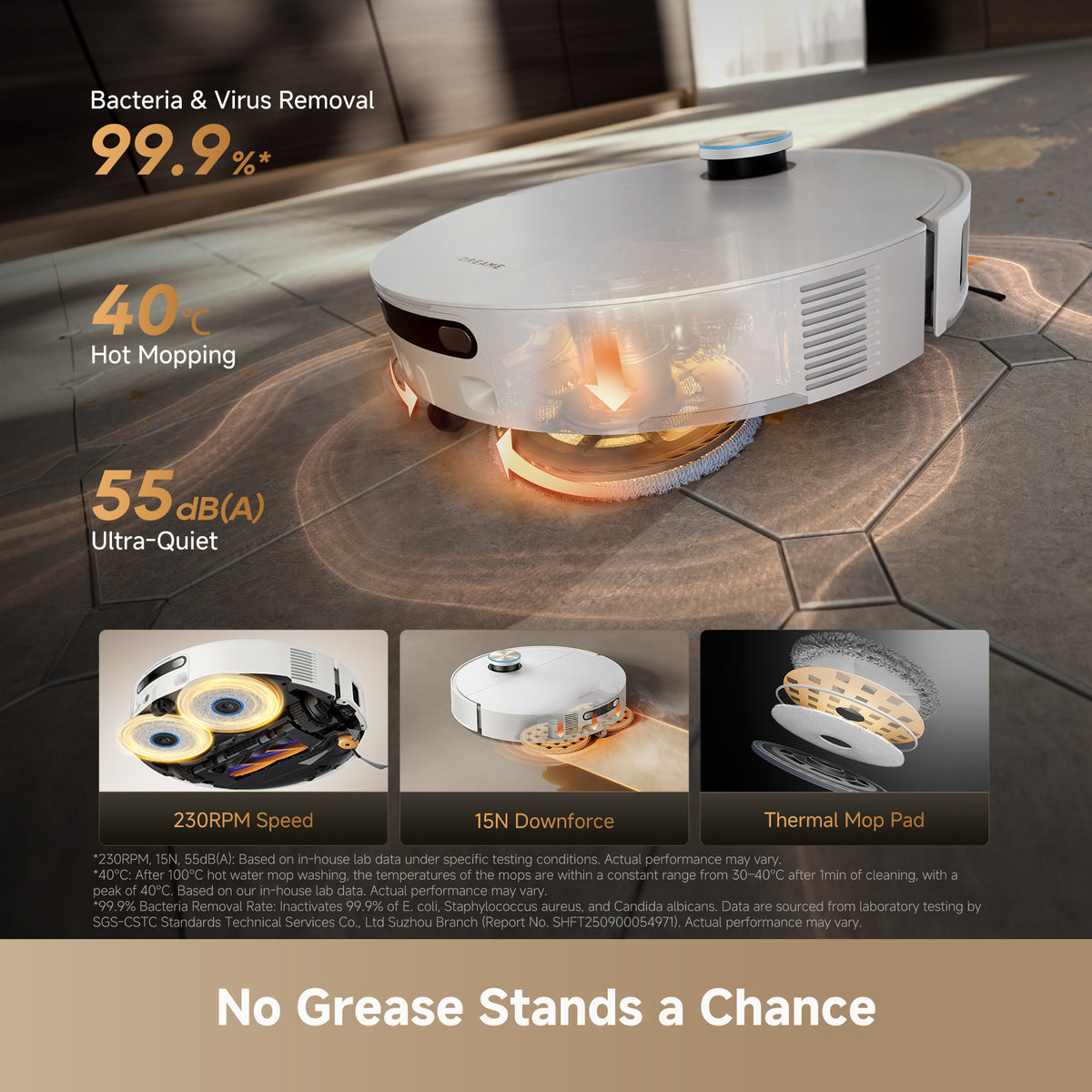 Dreame X60 Ultra Robot Vacuum Cleaner with 7.95cm Slim Design - White