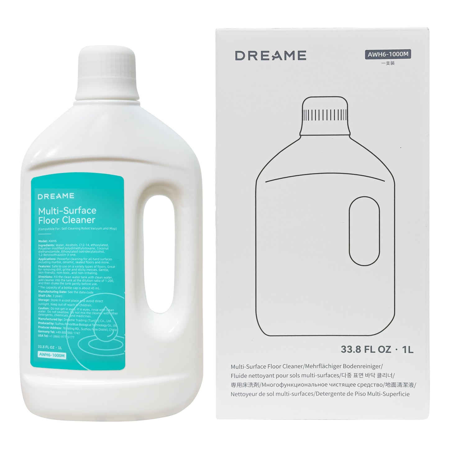 Dreame Multi-Surface Floor Cleaner for Self-Cleaning Robot Vacuum and Mop 1L