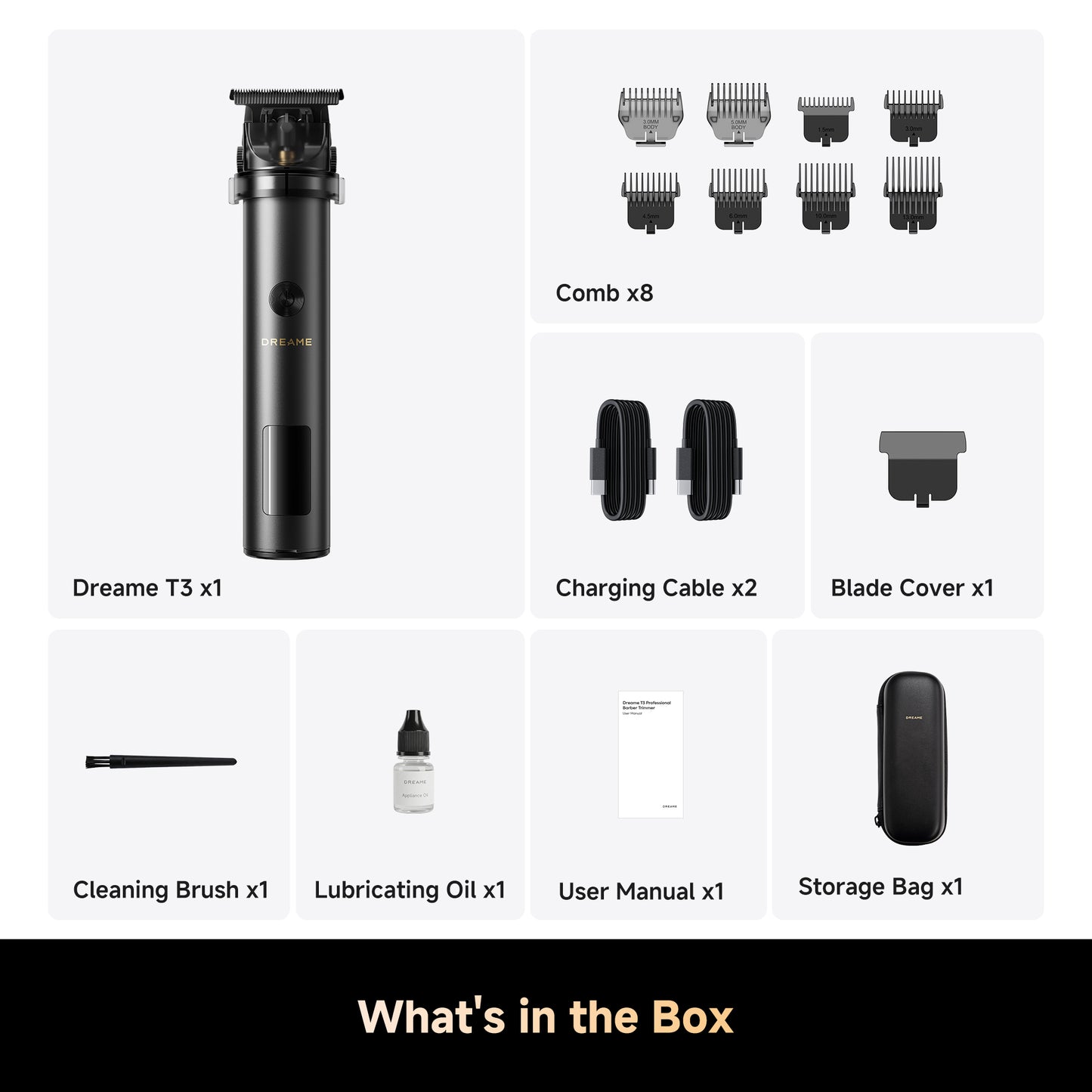 Dreame T3 Grooming & Styling Device - Black