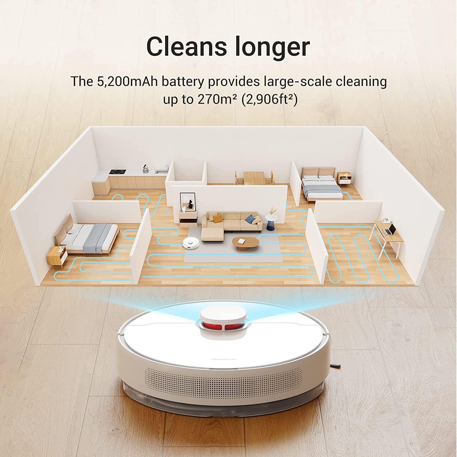  Dreametech D10 Plus Robot Vacuum and Mop with Self-Emptying  Base, Main Roller Brush Compatible with D10 Plus/L10 Pro/D9 Pro/D9 Max  Robot Vacuum